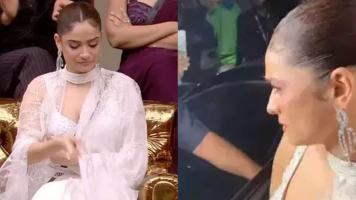 Bigg Boss 17 Ankita Lokhande Viral Video On Social Media mobbed by paparazzi did not give interview