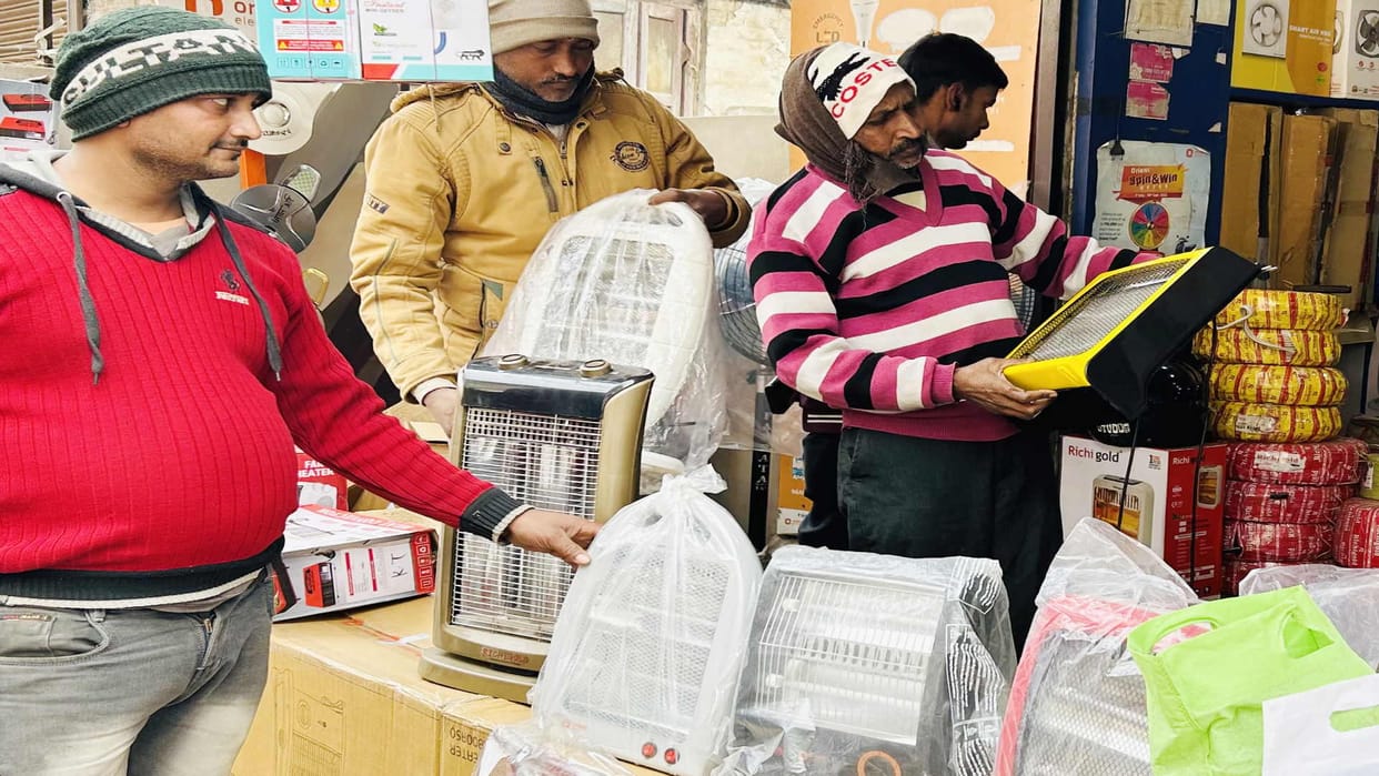 Heaters and blowers worth two crores were sold in cold weather