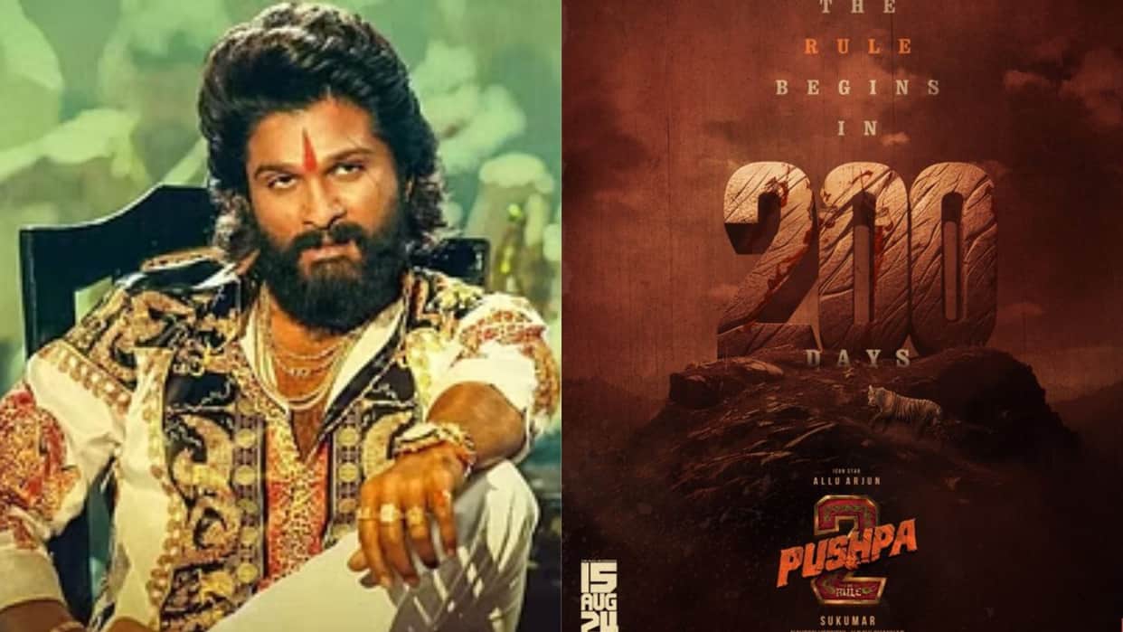 Allu Arjun movies Pushpa 2 new Poster Launch makers says 200 days left for Pushpa Raj to begin his RULE