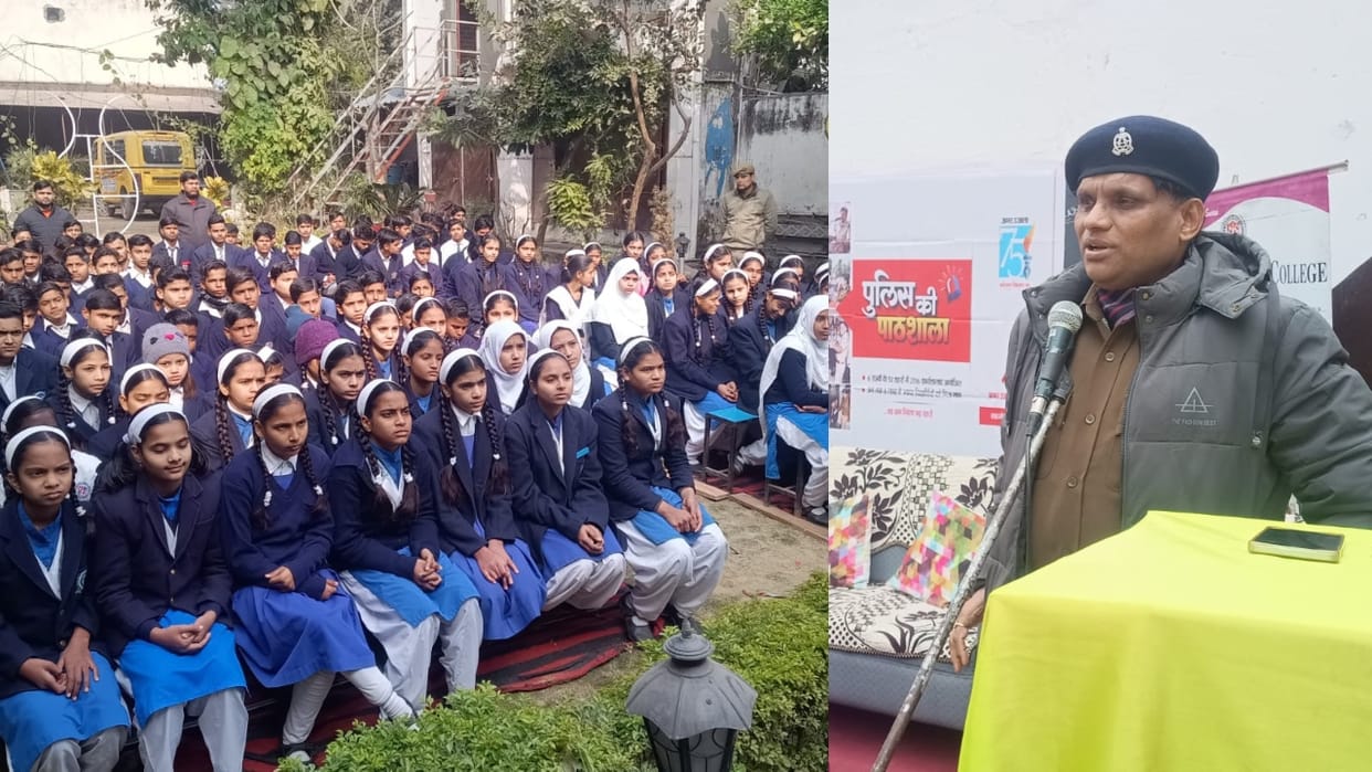 SP Traffic made students aware about traffic rules in bareilly