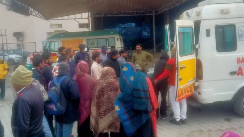 Two women were crushed by a truck while crossing Pilkhuwa road