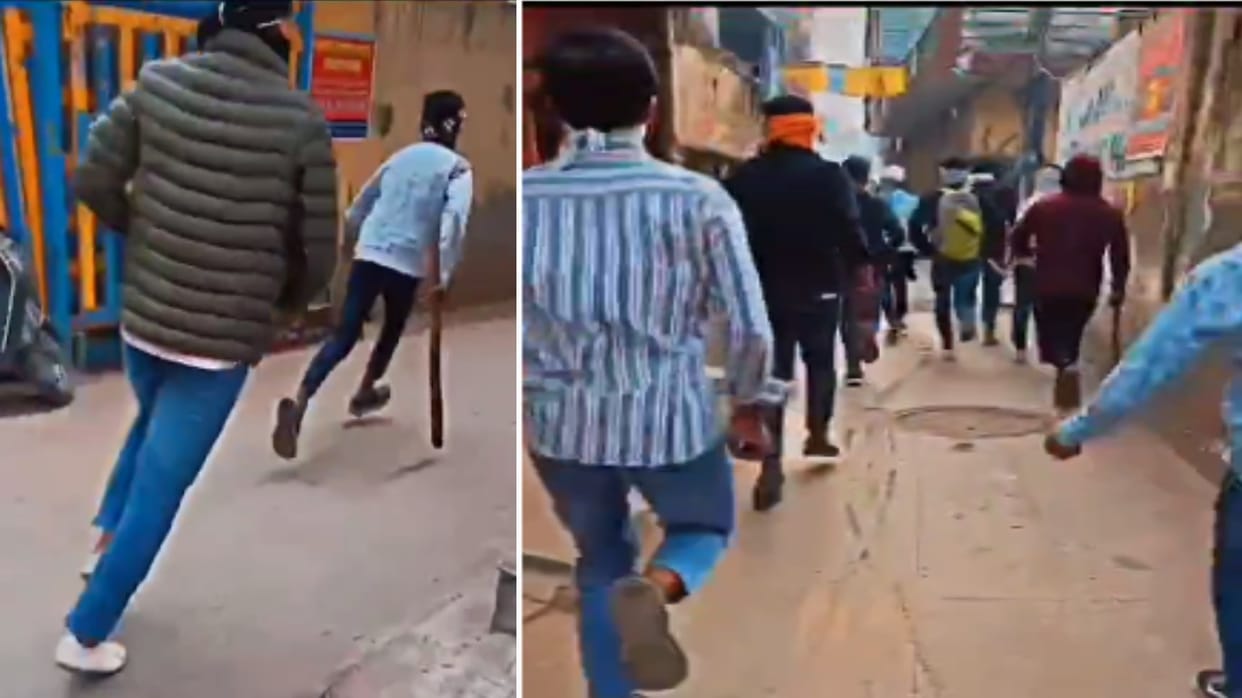 Shamli: Young men escaped after being beaten and waving weapons in the streets