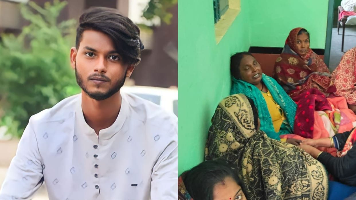 young man died due to bike collision with unknown vehicle in azamgarh