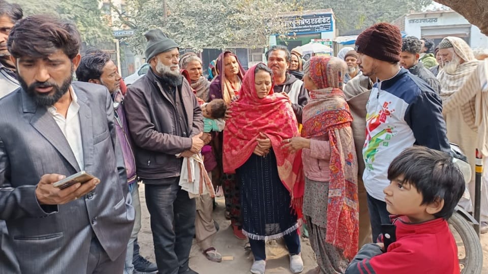Even after four days no sign of the young man family members placed bed outside police station