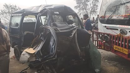 two students and school van driver killed in road accident on highway in Budaun