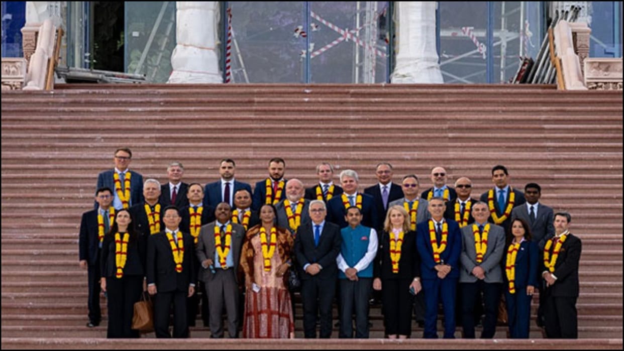 Diplomats from across globe hosted for special tour of BAPS Hindu Mandir in Abu Dhabi UAE