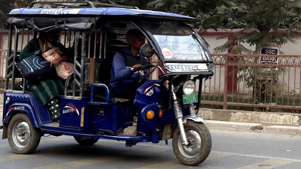 Travel with caution...e-rickshaw handles in clumsy hands