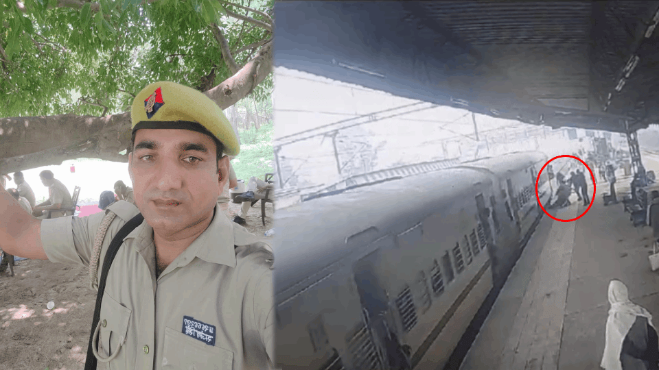 GRP constable rescues passenger trapped between train and platform during scuffle