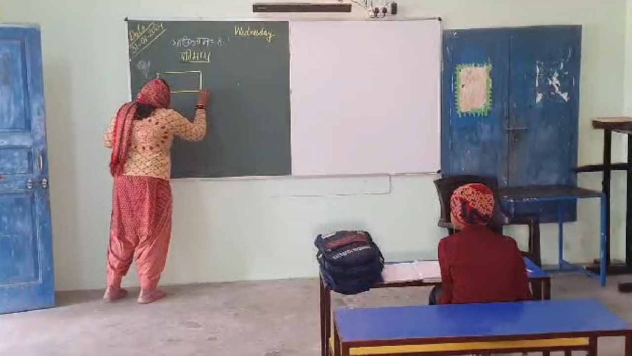 Only one student comes to study in a government school in Bathinda