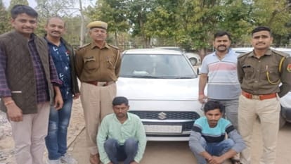 Sirohi 63 bottles of Rajasthan made English liquor being smuggled in Gujarat passing car seized