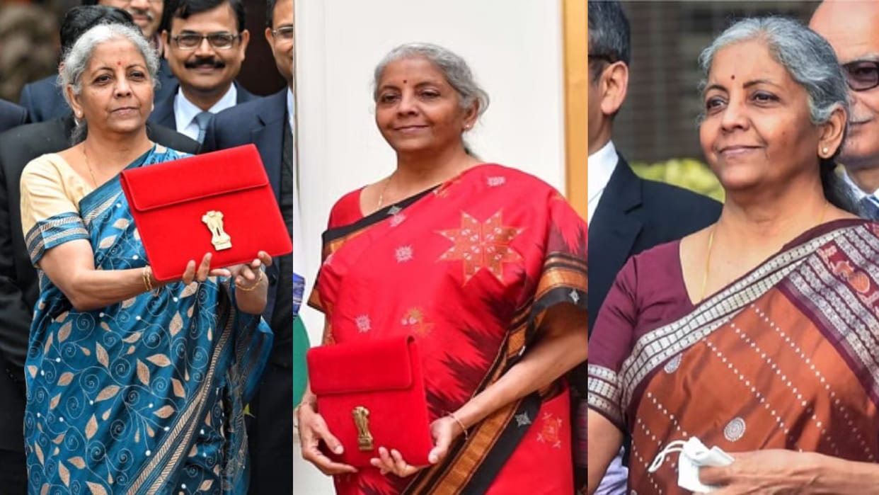 budget 2024 finance minister nirmala sitharaman saree look on budget day