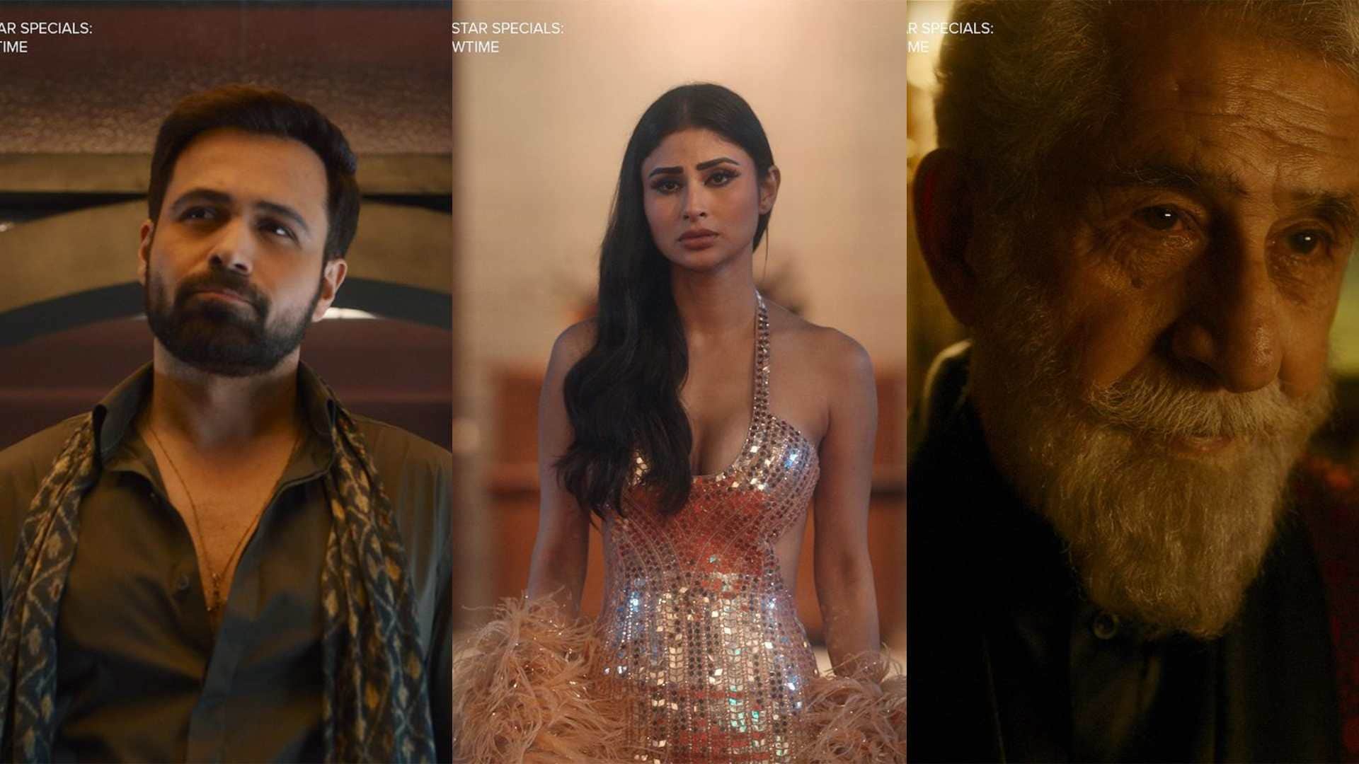 Showtime Trailer out Emraan Hashmi Mouni Roy Naseeruddin shah Mahima Makwana Shriya series release on 8 march