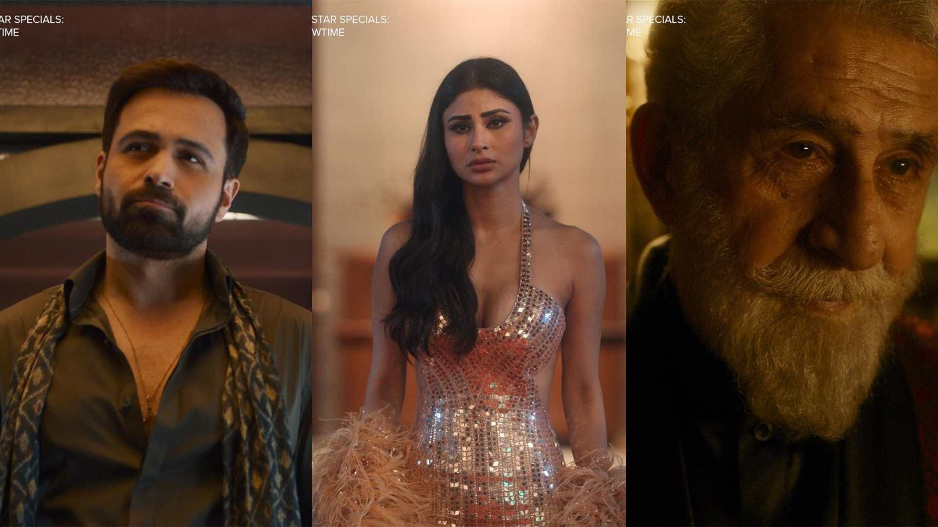 Showtime Trailer out Emraan Hashmi Mouni Roy Naseeruddin shah Mahima Makwana Shriya series release on 8 march