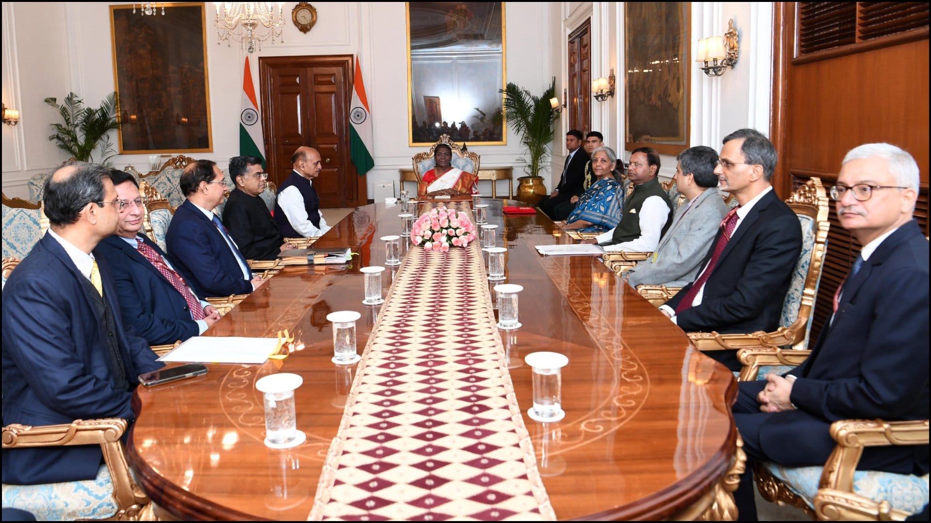 Interim Budget 2024 union budget finance Minister Nirmala Sitharaman photos presenting the budget