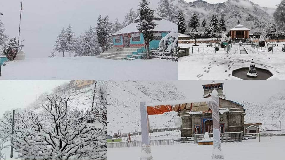 Many areas of Uttarakhand, Jammu-Kashmir and Himachal covered in white blanket of snow