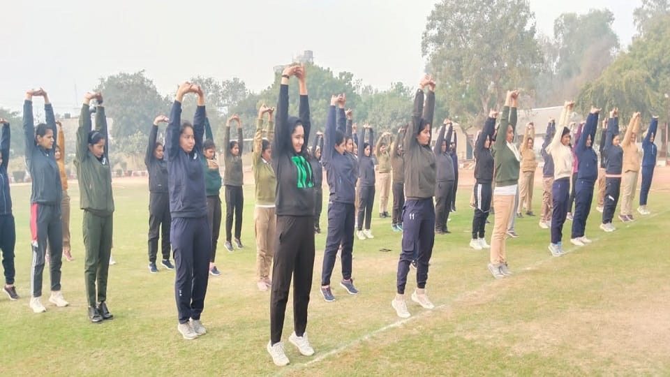UP Special training being given to women constables punch like commandos Will also use sticks and weapons