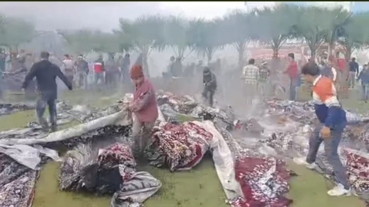 Fire broke out in blanket Factory in Panipat of Haryana
