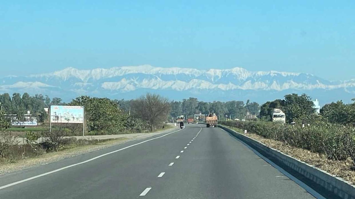 Beautiful hills of Himachal Pradesh seen from Gurdaspur and Pathankot