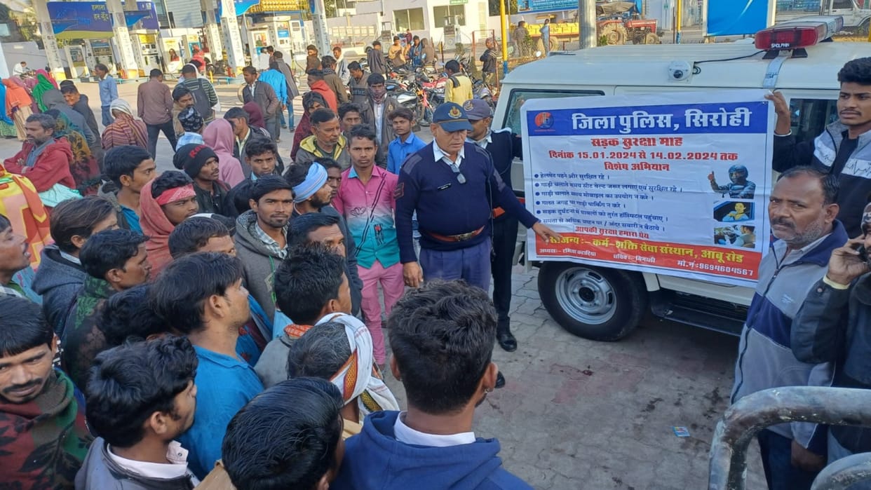 Sirohi News Action against 213 drivers for disobeying traffic rules in Abu Road