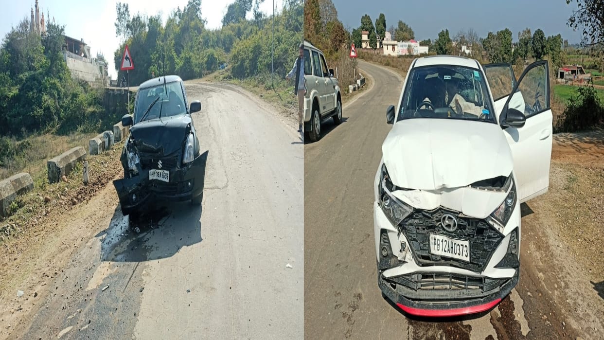Deputy cm's OSD narrowly escapes road accident in una