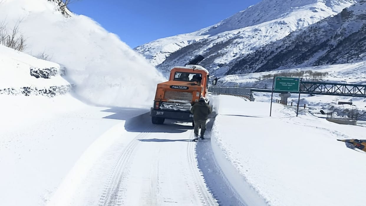 Road from Udaipur to Atal Tunnel Rohtang North Portal restored for four by four vehicles.