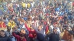 मुरादाबाद में पुलिस के खिलाफ प्रदर्शन करते कार्यकर्ता