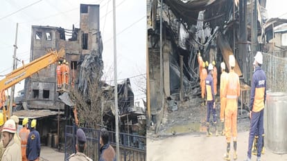 Big flames brought under control, fire burning where water did not reach, NDRF launched search operation with