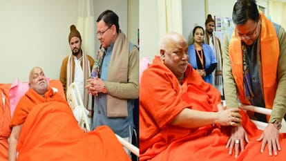 Swami Rambhadracharya condition improved CM Dhami reached hospital to inquire about his well being Uttarakhand
