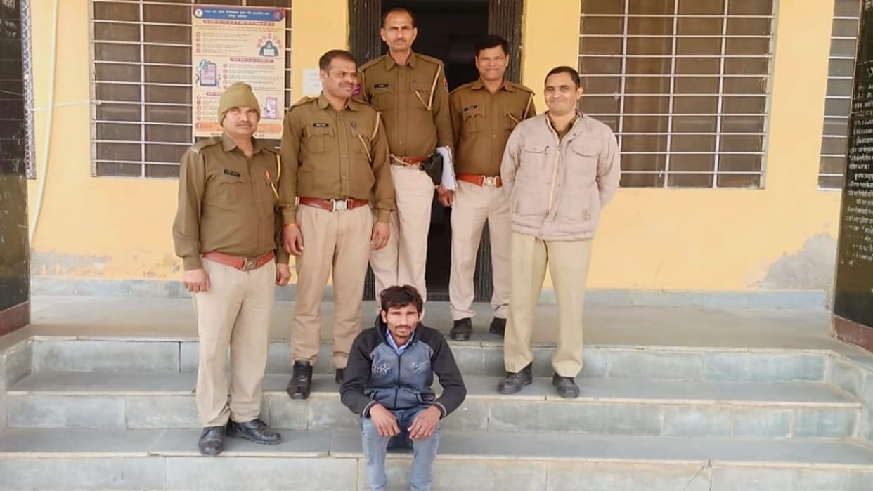 Dausa vicious criminal with reward from interstate gang of ATM robbery reached lockup