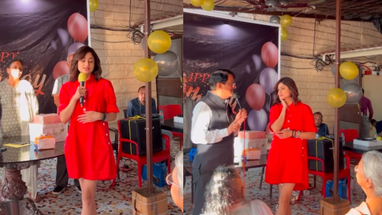 Shamita Shetty celebrated her birthday in old age home cut cake with elders shares loving moment video viral
