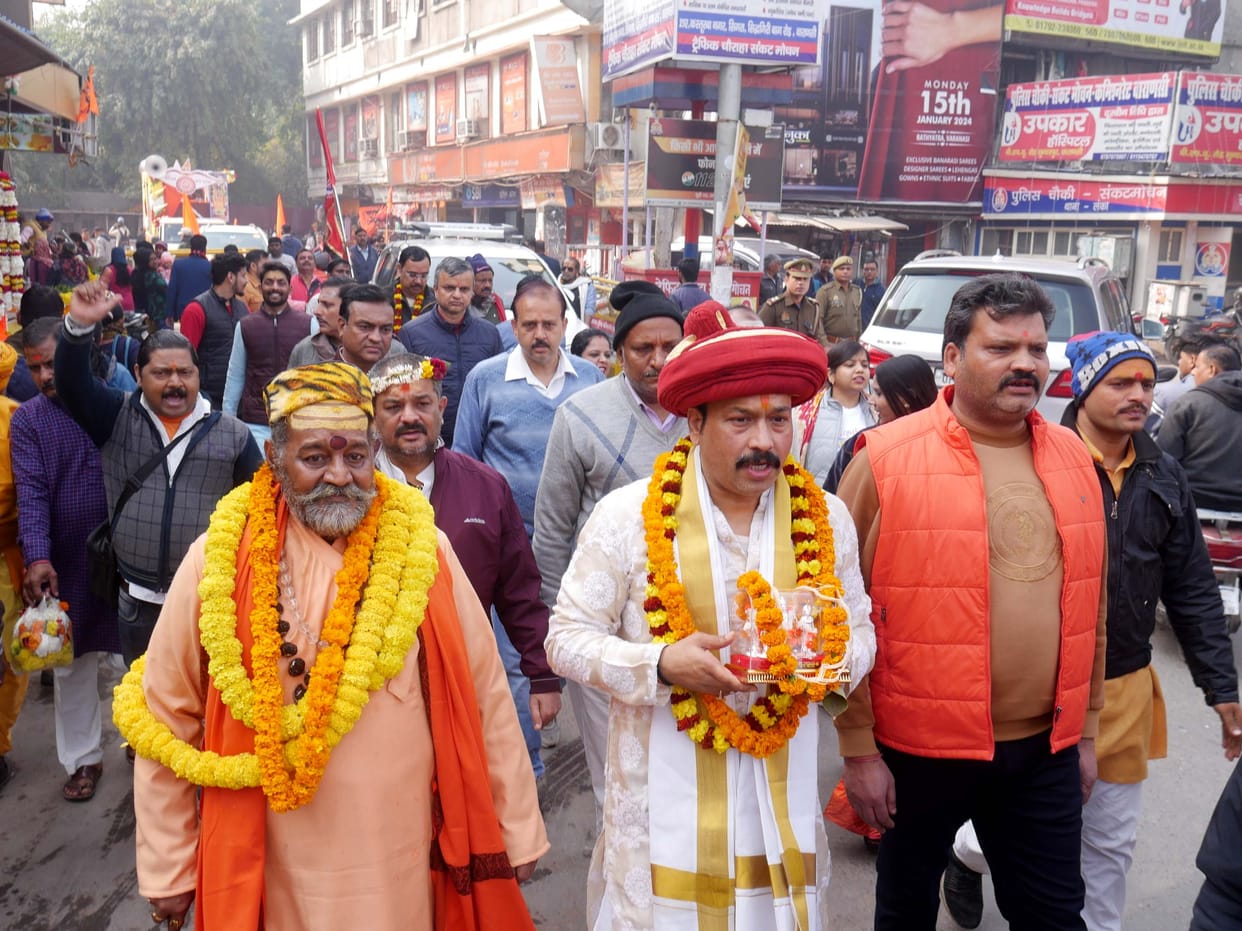 15 thousand KM Shri Ram Pag Yatra started from Kashi