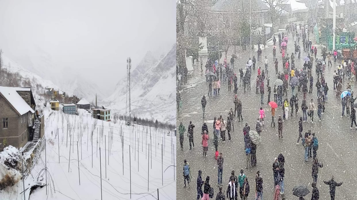 Himachal Weather update: Snowfall begins in high altitude areas including shimla, roads still closed in the st