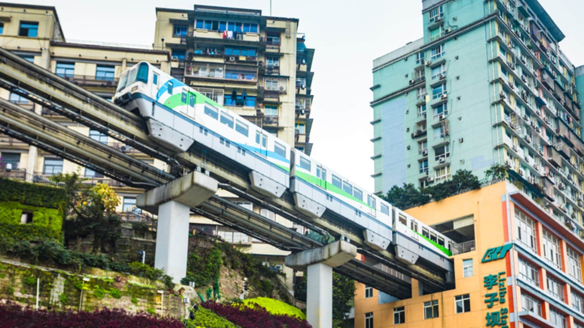 Viral News: unique city of china where train goes through block of homes gas station on fifth floor