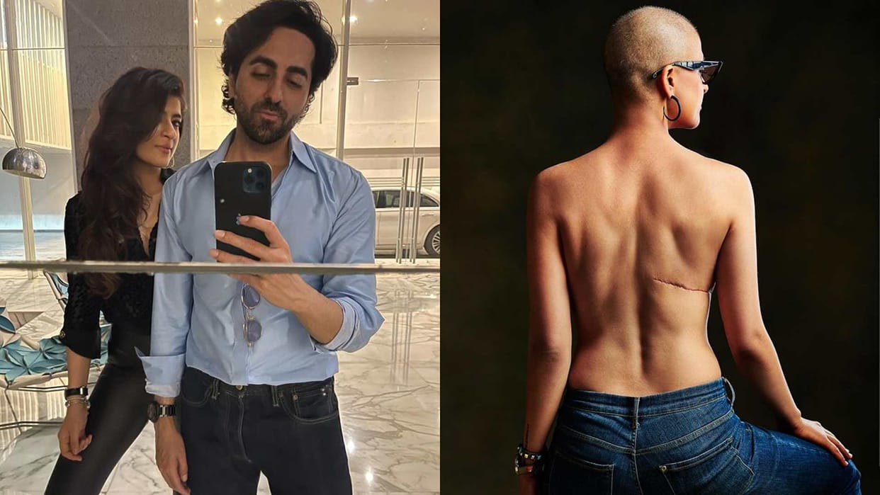 Dream Girl film star Ayushmann khurrana shared pictures of his wife tahira kashyap on World Cancer Day