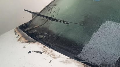 UP: Due to rivalry car parked in courtyard was set on fire, all tires were punctured
