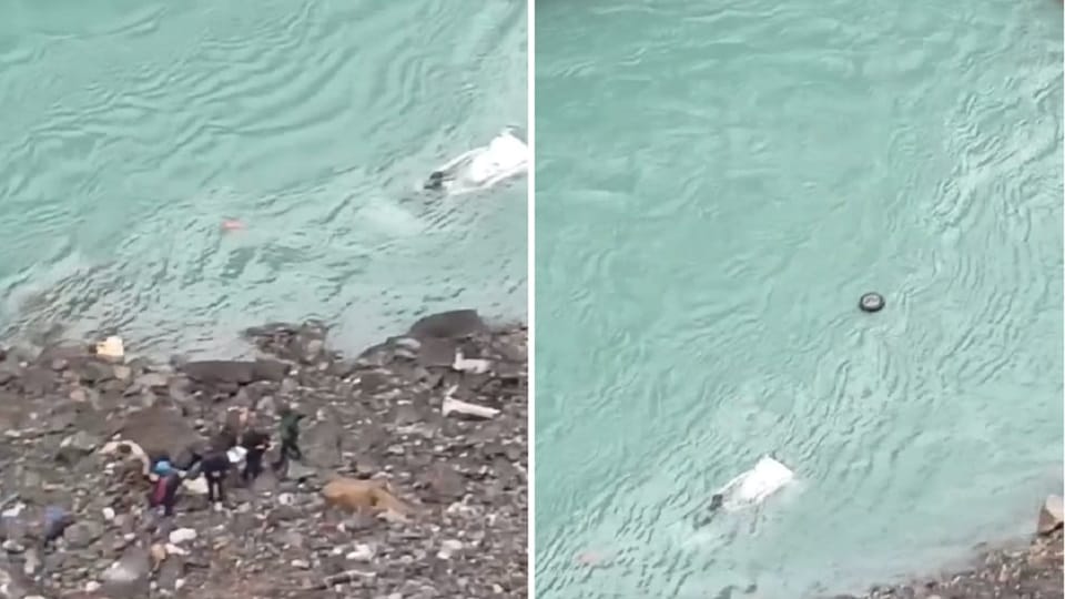 Kinnaur:पांगी नाला में एक इनोवा सतलुज नदी में गिरी, एक घायल और दो लोग ...