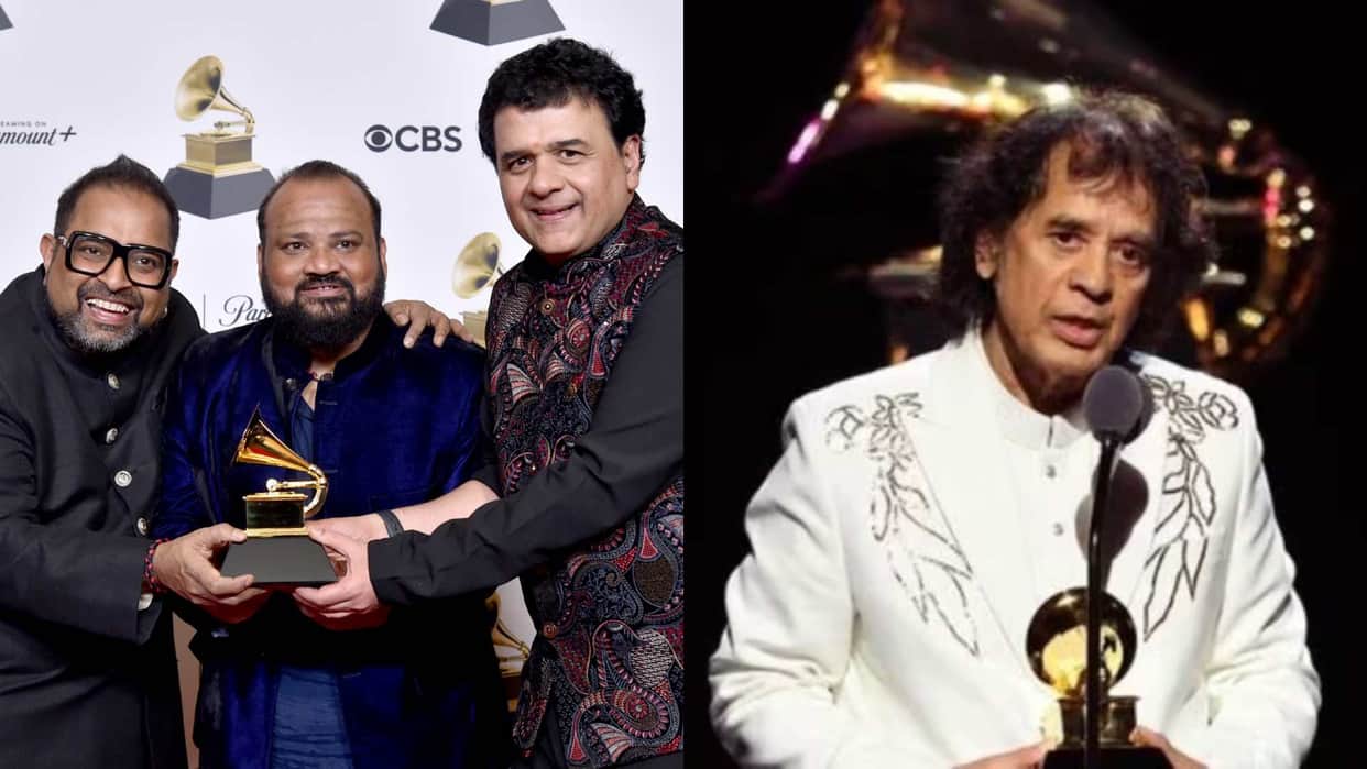 shankar mahadevan zakir hussain rakesh chaurasia Ganesh Rajagopalan ricky kej happy to receiveGrammy Award