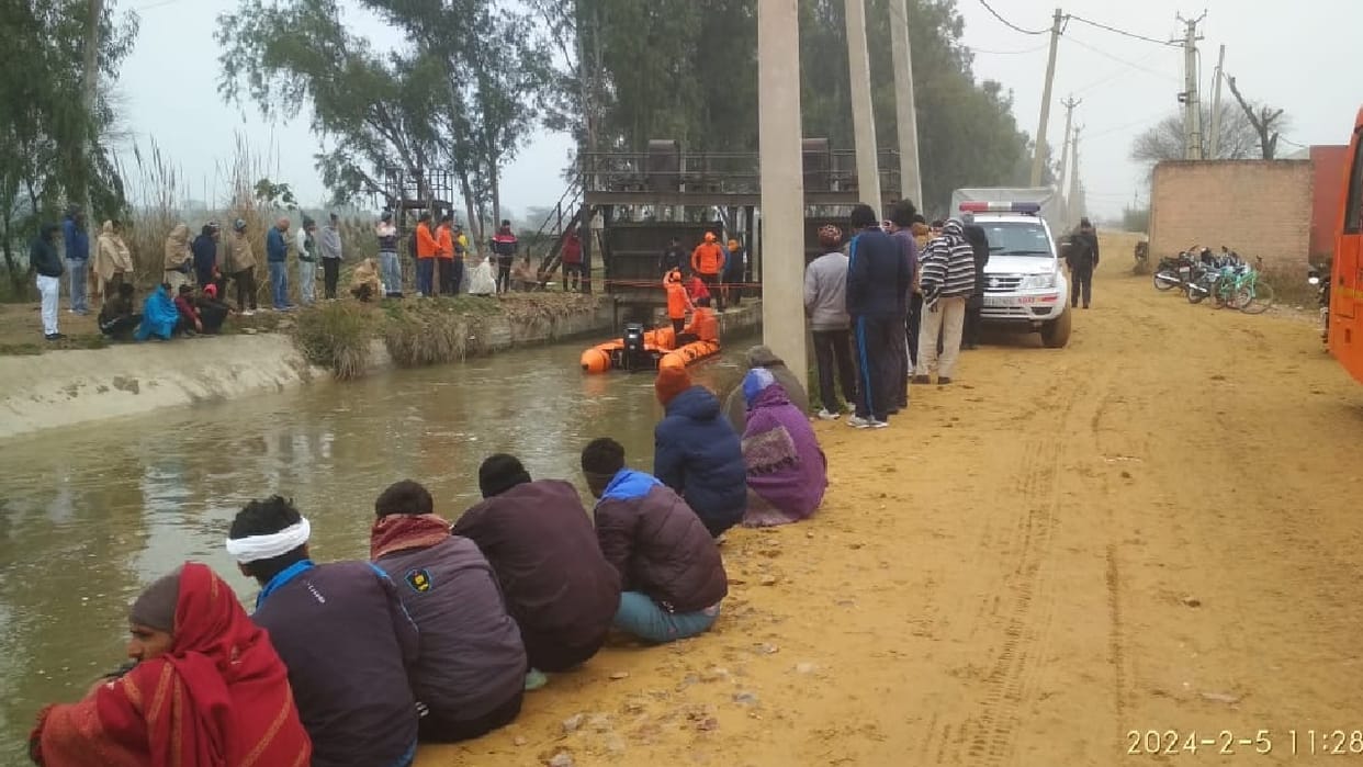 NDRF search operation inside Jui Canal in Bhiwani, No trace of drowned youth found after 21 hours