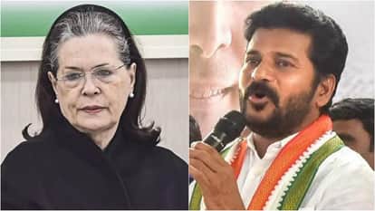 सोनिया गांधी और रेवंत रेड्डी (फाइल)