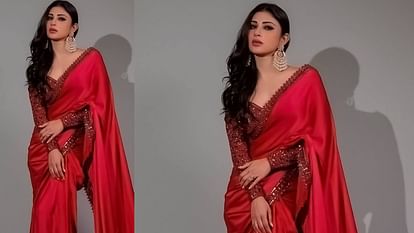 valentine's day 2024 trendy red color saree for valentines day