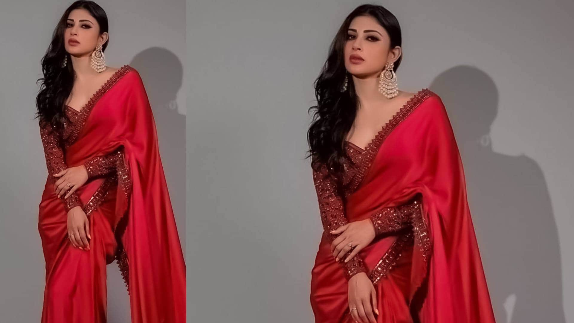 valentine's day 2024 trendy red color saree for valentines day