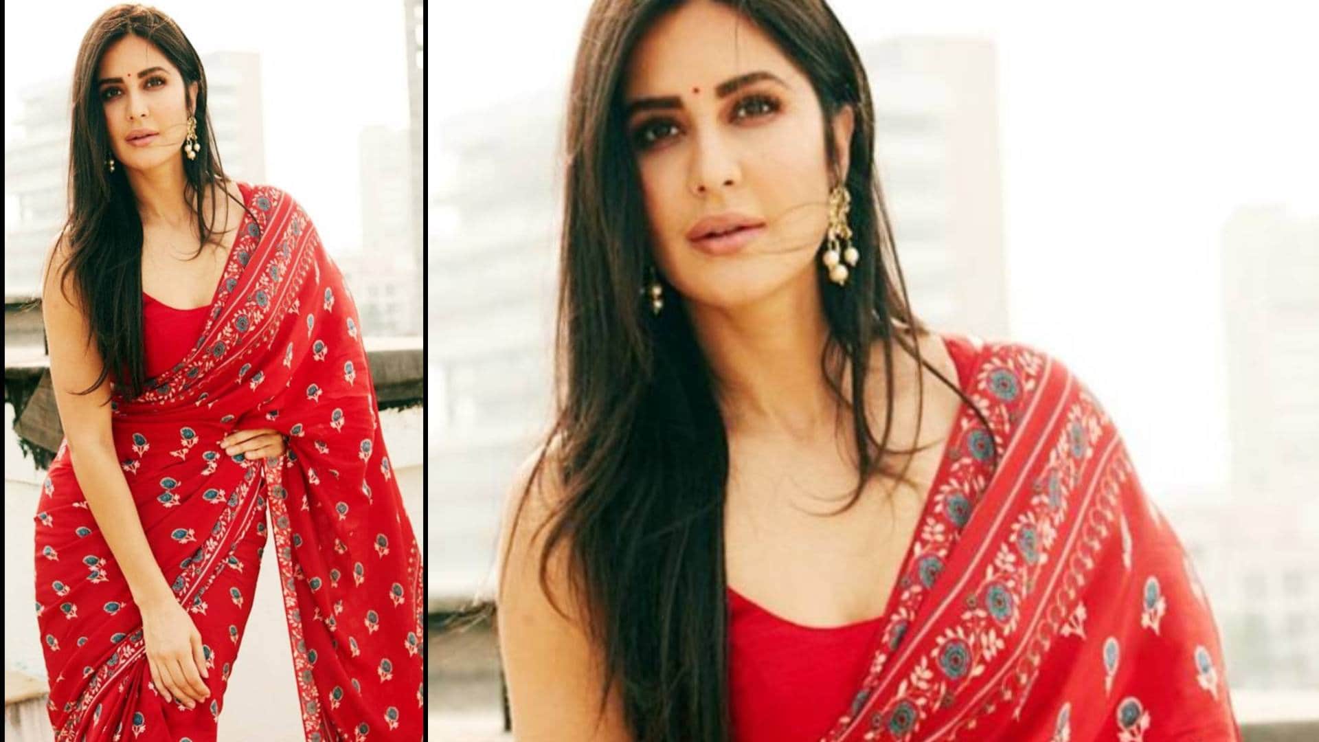 valentine's day 2024 trendy red color saree for valentines day