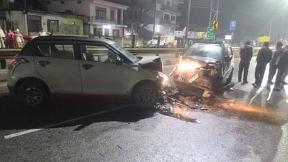 Four people injured in collision between two vehicles near Bhaur - Photo: Diary Times