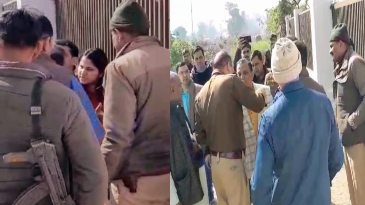 Baghpat: Vandalism in mortar workshop due to occupation, clash between BSP leader and BJP woman leader