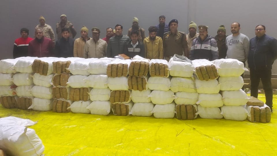 Police recovered 10 quintals and 50 kg of ganja