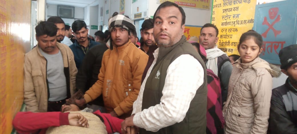 Bijnor: young man riding a bike died tragically in a collision with a tractor trolley