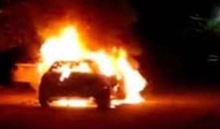 Orai Fire, Car that came for repair turns into a ball of fire, youth burns to painful death, police is investi