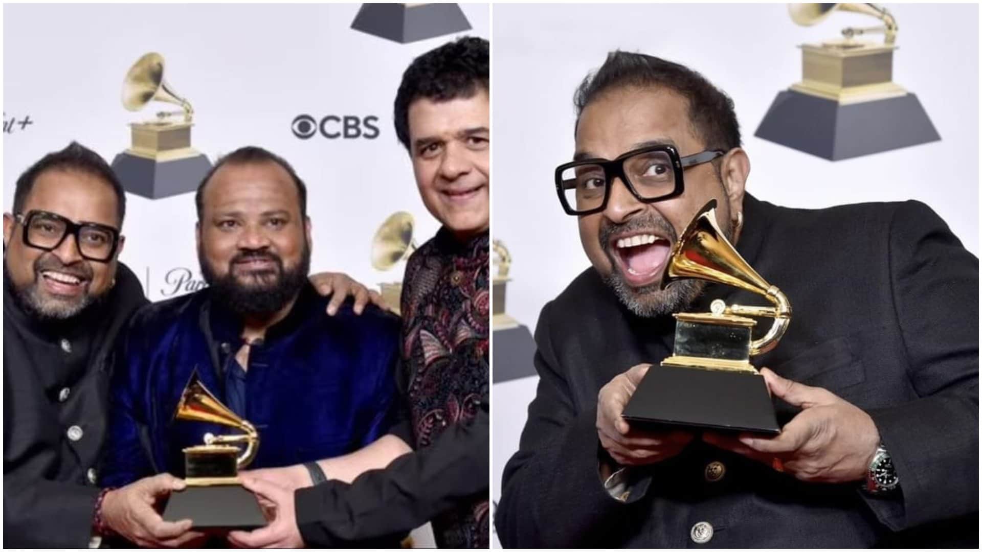 Shankar Mahadevan returns to Mumbai He celebrates Shakti Grammy win by sharing Chocolate with the Paparazzi