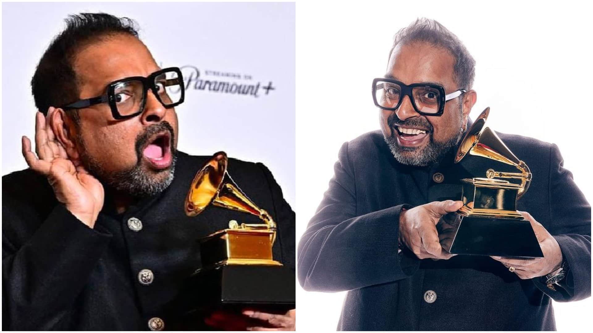 Shankar Mahadevan returns to Mumbai He celebrates Shakti Grammy win by sharing Chocolate with the Paparazzi