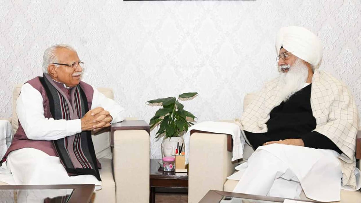 Dera Beas chief Gurinder Singh Dhillon met Haryana CM Manohar Lal in Chandigarh